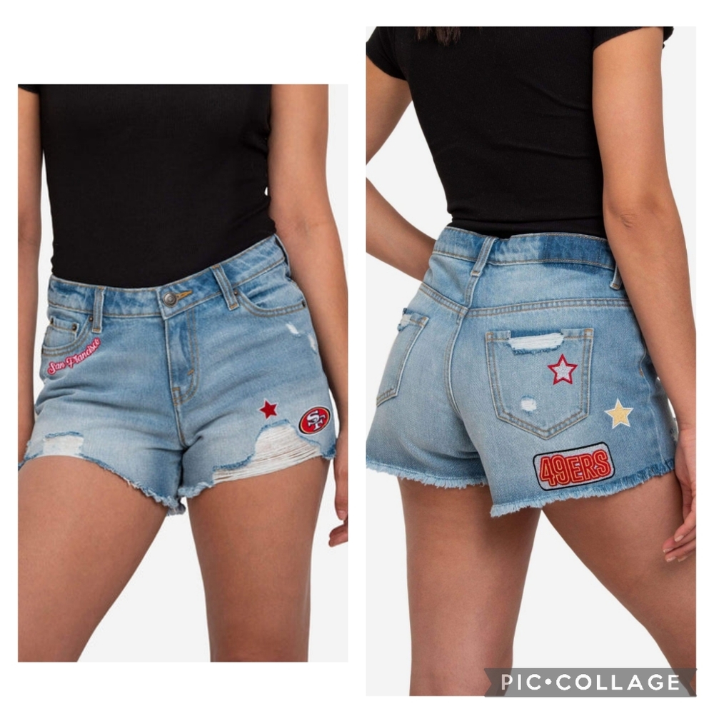 NFL Foco | NWT San Francisco 49ers Denim Shorts Large